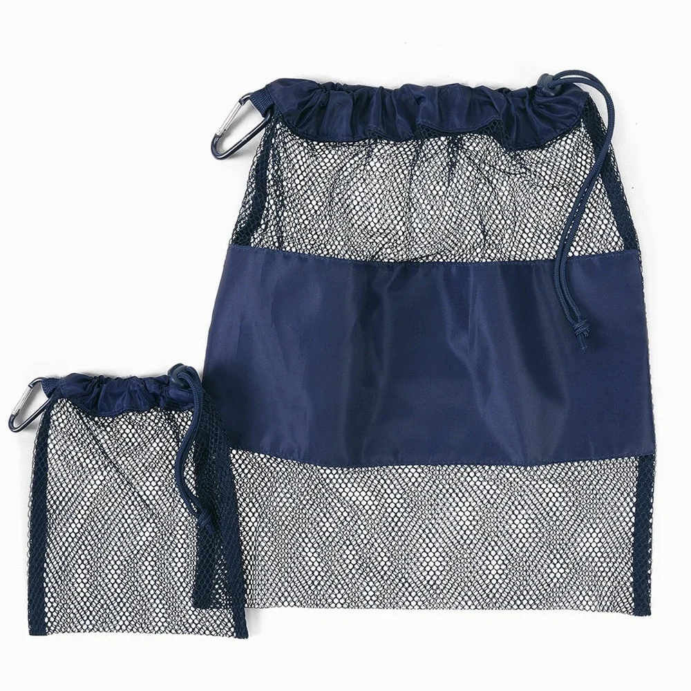 Navy Mesh Pouches set of 2